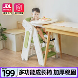 ANGI BABY宝宝餐椅婴儿餐椅便携可折叠家用多功能宝宝学习椅吃饭椅儿童餐椅 豆蔻绿【大餐盘+五合一多功能】 翻转围栏设计吃饭餐桌学习椅子