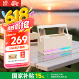 唱吧小巨蛋K歌音箱L21慕斯白 K歌麦克风 话筒音响一体 电脑蓝牙音箱音响 生日礼物