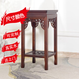 瑞呈堂 花架实木 阳台客厅简约中式老榆木花架多层室内绿萝吊兰多肉花架 木红色30x60cm