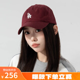 MLB旗舰官网男女帽子运动休闲鸭舌帽情侣遮阳帽软顶棒球帽生日礼物 洛杉矶道奇队/酒红色/77 均码 F