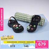 卡骆驰crocs檀健次同款复古洞洞鞋女鞋厚底老爹鞋小鲸鱼洞洞鞋206302 黑色-001(含智必星) 38 (240mm)
