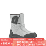 迪卡侬（DECATHLON）雪地鞋男女户外防水徒步东北雪地靴加厚保暖棉鞋SH100 女款 灰色（拍大一码） 37