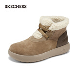 斯凯奇（Skechers）女靴2026加绒保暖中筒靴平底休闲百搭高帮鞋144722