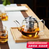绿昌明茶壶不锈钢泡茶壶玻璃茶具加厚耐热家用办公大容量烧水煮茶壶