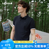 LAFUMA乐飞叶polo衫男 户外运动透汽T恤速干短袖翻领上衣 LMTS4BS60 黑色BK 175/96A（48）
