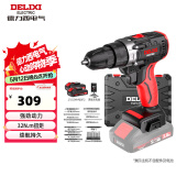 德力西（DELIXI）手电钻锂电钻电动螺丝刀家用充电式手钻电起子电批电动工具箱套装