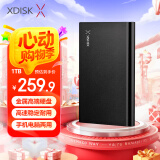 小盘(XDISK)1TB USB3.0金属移动硬盘X系列2.5英寸高雅黑 超薄高速便携时尚款文件数据备份存储稳定耐用