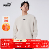 彪马（PUMA）加绒宽松秋冬卫衣套头衫男子运动休闲圆领长袖上衣534365 仙人掌色-41 L (180/100A)