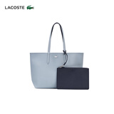 LACOSTE法国鳄鱼女包时尚正反两用旅行商务通勤休闲单肩托特包|NF2142AA R40/灰蓝色/深蓝色 00