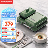 摩飞电器（Morphyrichards）早餐机电饼铛家用三明治机电饼档家庭用 多功能双区料理轻食机面包煎烤机蛋糕机 MR9086薄荷绿