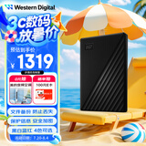 西部数据（WD）6TB 移动硬盘 USB3.0 My Passport随行版2.5英寸 黑 机械硬盘 笔记本电脑外接 大容量加密存储