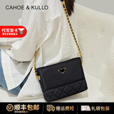 CAHOE KULLO官网包包女包2025新款大容量帆布包女士斜挎包腋下包轻便小挎包女 黑色-CK女包生日礼物送女友