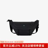 BAGSMART斜挎包潮牌男生胸包运动腰包骑行男士包包女饺子包挎包背包单肩包 经典黑