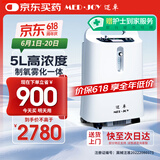 迈卓（MED·JOY）医用制氧机5L家用吸氧机老人氧气机氧气呼吸+制氧一体机带雾化