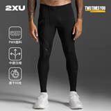 2XU Core系列梯度压缩长裤透气速干裤男运动健身力量训练跑步紧身裤 黑/尼禄 L