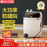 索爱（soaiy）S318PRO小蜜蜂扩音器教师专用10W大功率智能防啸叫U盘TF卡麦克风喇叭导游蓝牙音箱音响便携 玫瑰金