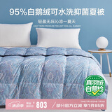 博洋家纺亚斯空调被抑菌95%白鹅绒被羽绒被夏凉被(260g填充)220*240cm