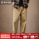 马登工装美式复古Easypants卡其休闲裤军绿色宽松直筒束脚长裤子男夏 卡其色 XL （160-175斤）
