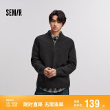 森马毛衫男半开襟半高领针织衫冬季经典纯色毛衣百搭109724107107