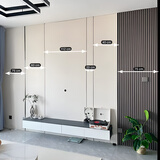 碳晶大板竹木纤维集成墙板电视背景墙板客厅卧室木饰面装饰板扣板 3D微晶亮光/0.1㎡