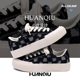 环球复古帆布鞋男鞋秋冬季2025新款厚底增高运动休闲鞋子百搭轻便板鞋