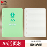 晨光（M&G）文具A5/100张活页本替芯笔记本子活页纸考研复习作业本横线单本HA5A10A