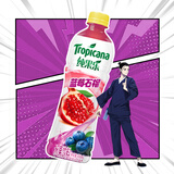 百事可乐 纯果乐X一人之下联名 蓝莓石榴味饮料450ml*15瓶 新老包装随机发