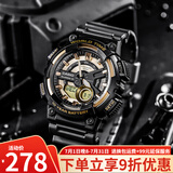 卡西欧（CASIO） 手表 防水黑金太男表 多功能夜光双显电子表 运动学生手表 AEQ-110BW-9A十年电力+百米防水