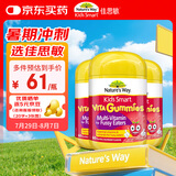 佳思敏（Nature's Way）儿童复合多维生素矿物质钙镁锌软糖维C 3瓶装 2岁以上
