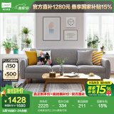 林氏家居现代简约布艺沙发客厅折叠沙发床两用棉麻双人沙发小户型家具1012 仿棉麻浅灰|2.26m|靠背可调