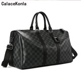 CalaceKonla男士手提旅行包大容量男短途行李袋旅游登机包出差包时尚商务ck19 19#方格款（升级加大）