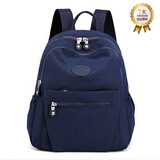 巨森袋鼠双肩包女新年七夕双肩背包时尚旅行小包时尚轻便牛津布百搭女包包 深蓝色