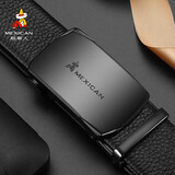 稻草人男士皮带自动扣真头层牛皮腰带商务休闲裤带生日礼物送父亲老公