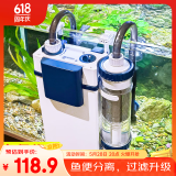 森森（SUNSUN）耀蓝鱼缸壁挂式过滤器YBF-500外置过滤桶【鱼便分离+过滤升级】6W