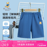 Classic Teddy精典泰迪童装儿童裤子男童五分裤宝宝短裤薄款运动裤 仔蓝 130 