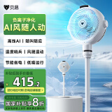 贝昂空气循环扇静音卧室客厅电风扇智能语音节能大风力直流变频家用风扇台式桌面电风扇3D摇头 SF3Pro【AI风随人动】感应摇头