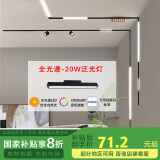 佼佼者（JIAOJIAOZHE）磁吸轨道灯嵌入式灯槽无主灯照明客厅轨道射灯led导轨灯20W泛光灯