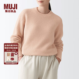 无印良品 MUJI 女式 含牦牛绒骆驼绒圆领毛衣 长袖针织衫秋 冬季 烟熏粉色 M -L(165/88A)