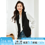 梵希蔓马甲西装外套女外穿小坎肩2025年春秋装叠穿马夹 V8227 黑色 M