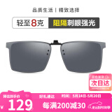 海伦凯勒近视眼镜太阳镜夹片 时尚偏光男女近视驾驶专用墨镜夹片H801C11