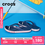 卡骆驰crocs贝雅卡骆班运动拖鞋男鞋女鞋居家夹脚平底人字拖鞋|205393 深蓝/辣椒红-4CC 44 (280mm)