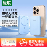 绿联磁吸无线充电宝10000毫安20W快充兼容MagSafe外接电池可上飞机移动电源 适用iPhone苹果16华为小米