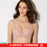 曼妮芬（Maniform）【朱珠同款】洞洞杯舒适无钢圈夏文胸女内衣蕾丝胸罩20812163