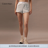 Calvin Klein内衣【摩登引力带】女士本命年ck家居外穿睡裤辣妹运动短裤QS5982 020-椰青灰 S