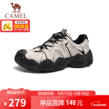 骆驼（CAMEL）【云山】网面户外徒步登山休闲丑萌鞋情侣 G15M076104 米白/黑 40