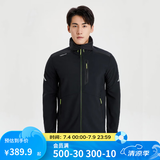 迪卡侬（DECATHLON）软壳衣男上衣男软壳外套抓绒加厚保暖防泼水防风男士夹克 【男士】经典黑 M