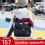ACROSS邮差包男士斜挎包上班通勤包学生大容量单肩包旅行挎包女相机包包 黑色