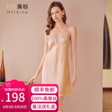美标送礼物真丝吊带连衣裙性感睡裙女春夏19姆米重磅100%桑蚕丝绸睡衣 肤色 L （165）