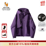 William fox&sons新型三防定制户外面料人体工学立体裁剪机能轻户外仿冲锋YI夹克男 紫色 M /48