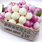 云南紫皮独头蒜2025新鲜干蒜独蒜头调味农家自种生鲜蔬菜 5斤 独头蒜 独头蒜大果【3-3.5cm】
